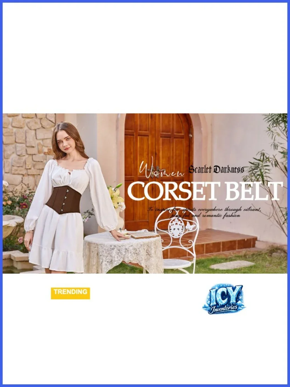 Women's Corset Belt Wide Waistband Fishbone Lace Up Renaissance Waist Cincher